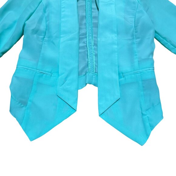 Charlotte Russe - Women's Light Mint Green/Blue Open Front Blazer - Size S - Picture 2 of 10
